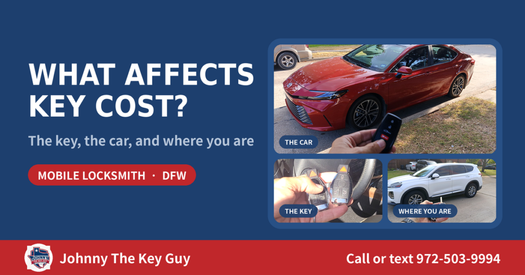 What Affects the Cost of a Replacement Car Key in DFW?